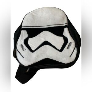 Star Wars Stormtrooper Backpack , Trooper Helmet Kids Knapsack , White Black